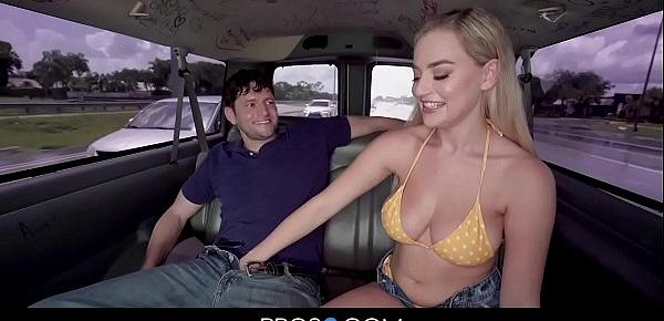  Super Hot Big Natural Titty Teen Jumps On The Bangbus For Sex